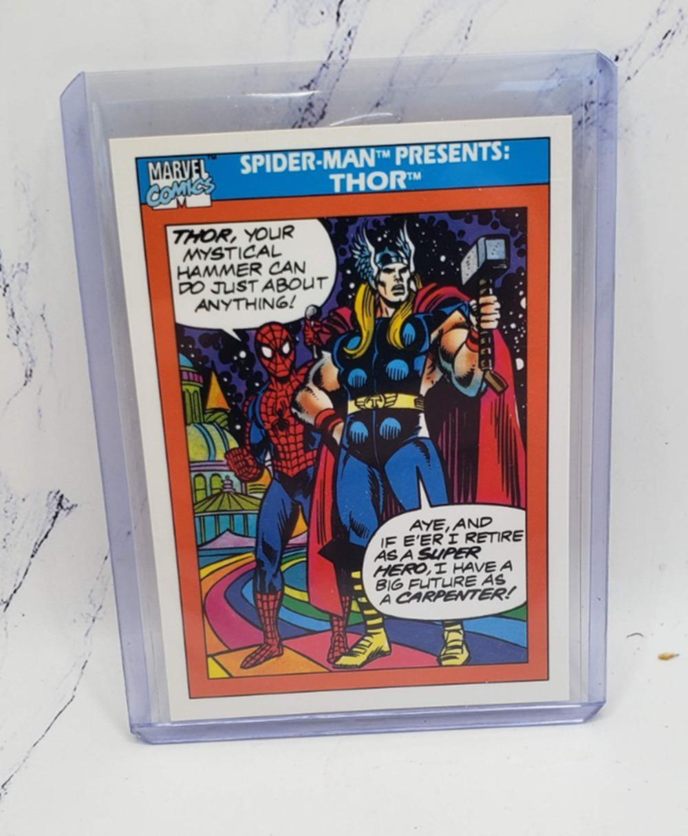 1990 Impel Marvel Universe Series 1 Spider Man Presents Thor #154